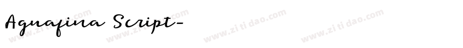 Aguafina Script字体转换
